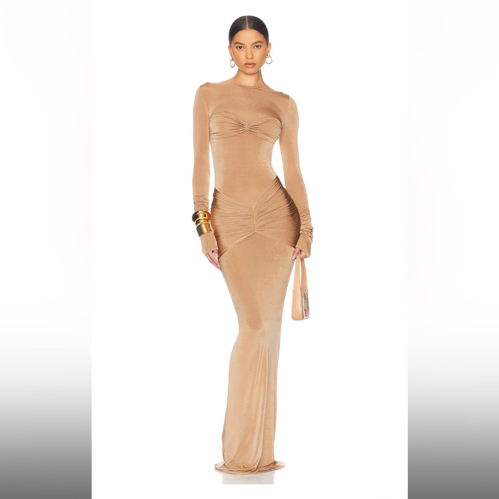 Helsa Josephine Dress in Truffle